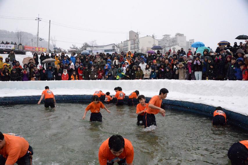 2017 화천산천어축제 산천어 맨손잡기 전경 의 사진