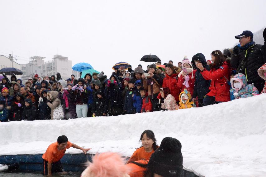 2017 화천산천어축제 산천어 맨손잡기 전경 의 사진