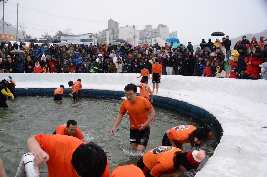 2017 화천산천어축제 산천어 맨손잡기 전경 의 사진