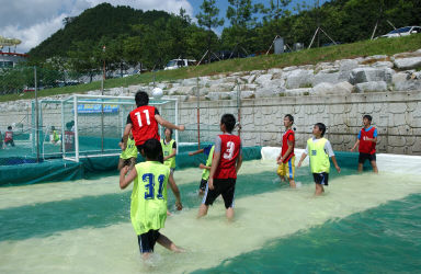 물축구 개회식 의 사진