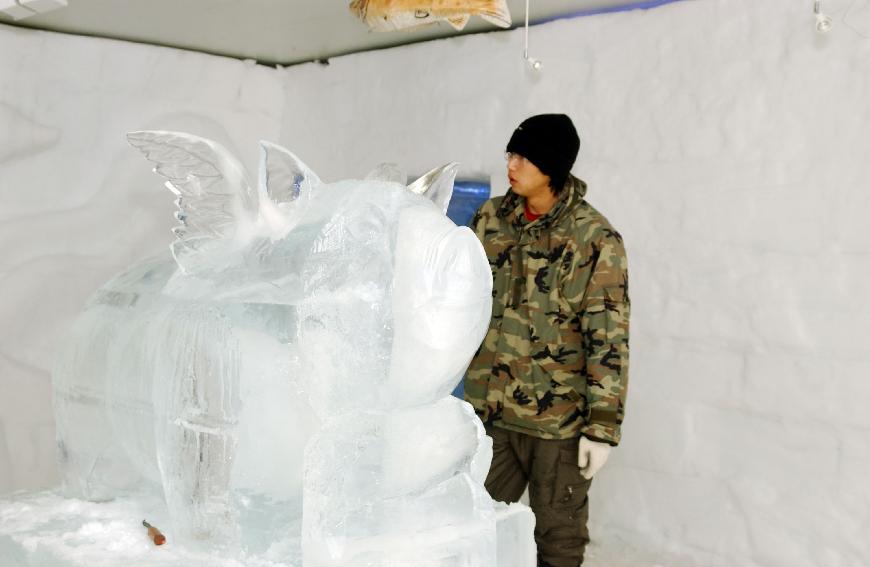 2007산천어축제 눈.얼음조각 의 사진