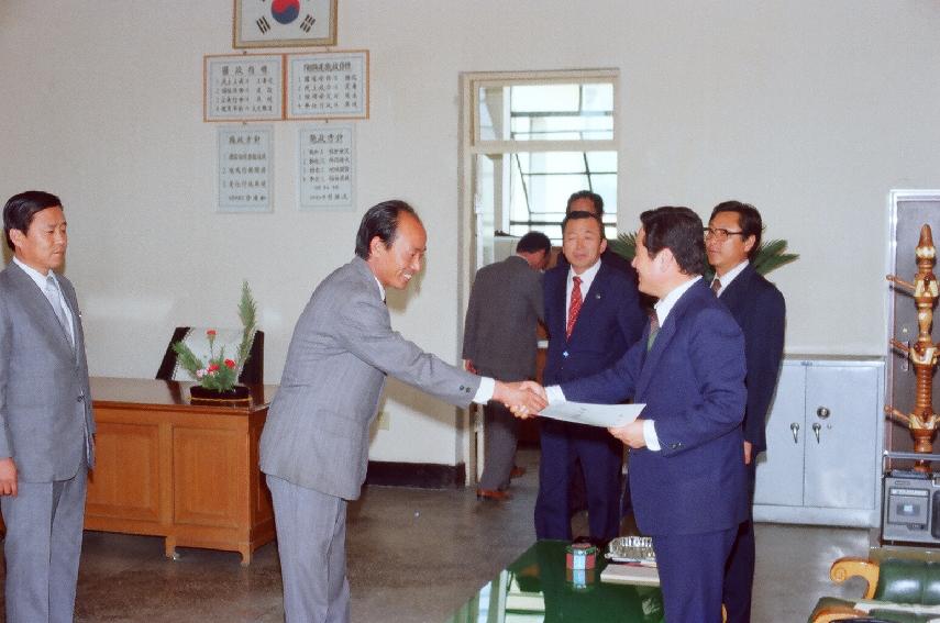 김인하군수 취임식 의 사진