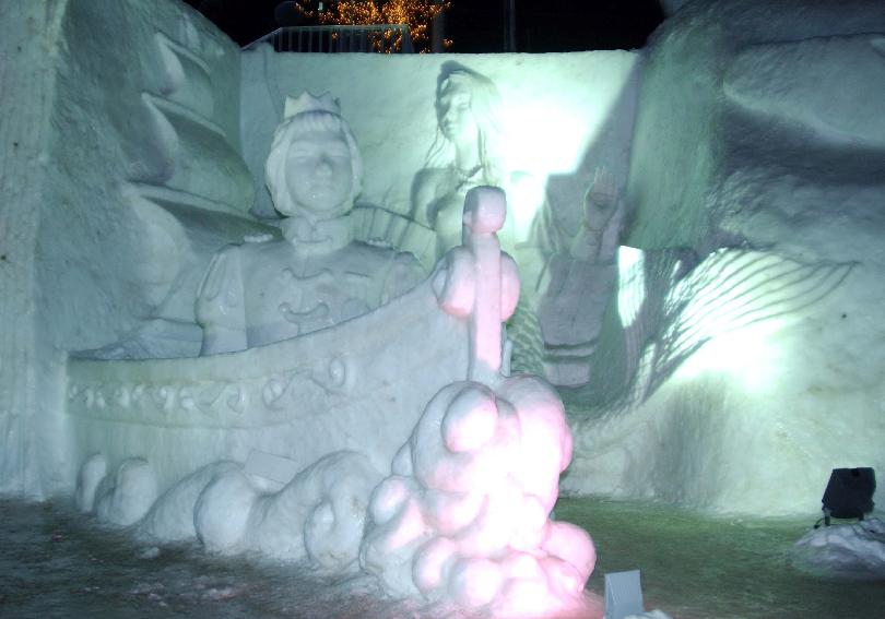 2008산천어축제 눈조각,얼곰이성 의 사진