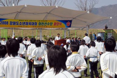 2008 강원도 소년체육대회 출정식 의 사진