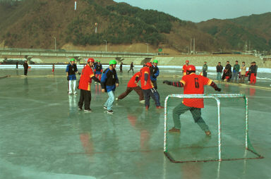 얼음축구 사진