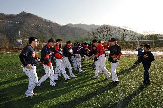행안부 야구단 친선교류 의 사진